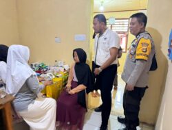 Polsek Muara Kuang Hadiri dan Dampingi Kegiatan Bakti Sosial Pengobatan Gratis PT BSP di Desa Tangai