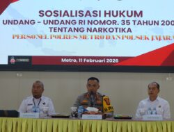 Tingkatkan Profesionalisme dan Pemahaman Regulasi, Personel Polres Metro Polda Lampung Ikuti Sosialisasi UU Nomor 35 Tahun 2009 tentang Narkotika