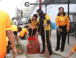 Wujud Kepedulian Lingkungan, Polres Humbahas Laksanakan Aksi Bersih Seputaran Kota Doloksanggul