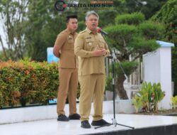‎Pimpin Apel Gabungan, Wakil Bupati Tapanuli Utara Ingatkan Disiplin dan Perencanaan Pembangunan Berkualitas  ‎