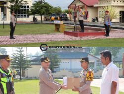 Apel Pagi Jelang Idul Fitri, Kapolres Humbahas Serahkan Parsel Secara Simbolis