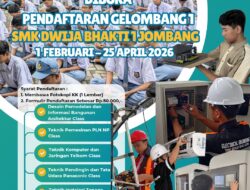Kabar Gembira….! Untuk Masyarakat Jawa Timur Khusus Nya Kabupaten Jombang, SMK Dwija Bhakti 1 Jombang Telah Membuka Pendaftaran Gelombang 1  ‎