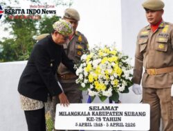Dalam Rangka Hari Ulang Tahun Kabupaten Subang Yang Ke 78,Wabup Ziarah Ke Taman Makam Pahlawan Cidongkol