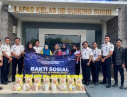 Bakti Sosial, Pejabat Struktural Lapas Kelas IIB Gunung Sugih Salurkan Bantuan Sosial kepada Masyarakat