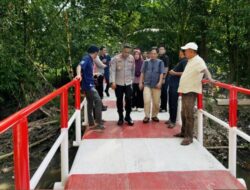 Jembatan Merah Putih Presisi Polres OKI Diresmikan, Permudah Akses Masyarakat dan Anak-Anak Sekolah di Pematang Buluran