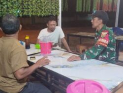 Babinsa Peltu Tema Arifadi Sinergi Bersama Warga Sungai Menang Laksakan Ronda Malam