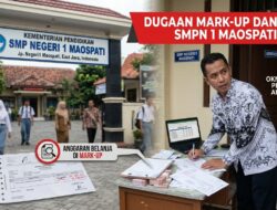 Dana Bos SMP NEGERI 1 MAOSPATI Diduga Di Mark-Up Anggaran Belanja Di Beberapa Komponen   ‎
