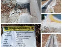 Miris! Diduga Kualitas Pembangunan Drainase oleh CV Adiasta Putra Amburadul, Plesteran Sudah Ambrol Meski Baru Hitungan Hari
