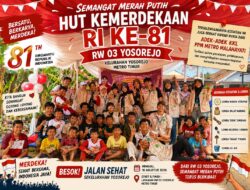 Semarak HUT Kemerdekaan RI ke-81, RW 03 Yosorejo Meriahkan Berbagai Lomba dan Jalan Sehat Sekelurahan