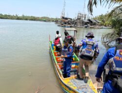 Patroli Kegiatan Polairud Polres Bangka Dan Dit Polairud Polda Melakukan Pengecekan Himbauan Aktivitas Tambang di Das Kerekai Dan Das Jade Bahrin