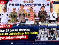 Polres OKI Bongkar 25 Lokasi Narkoba, Kurir Sabu dan Cartridge Diduga Berisi Etomidate Dibayar Jutaan Rupiah