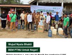 Teruskan Semangat Resolusi Jihad, BEM PTNU Sumatera Selatan Gelar Gerakan 1 Juta Liter Air Bersih dan Bagikan 5.000 Masker di Desa Sukamulya, Kabupaten Ogan Komering Ilir
